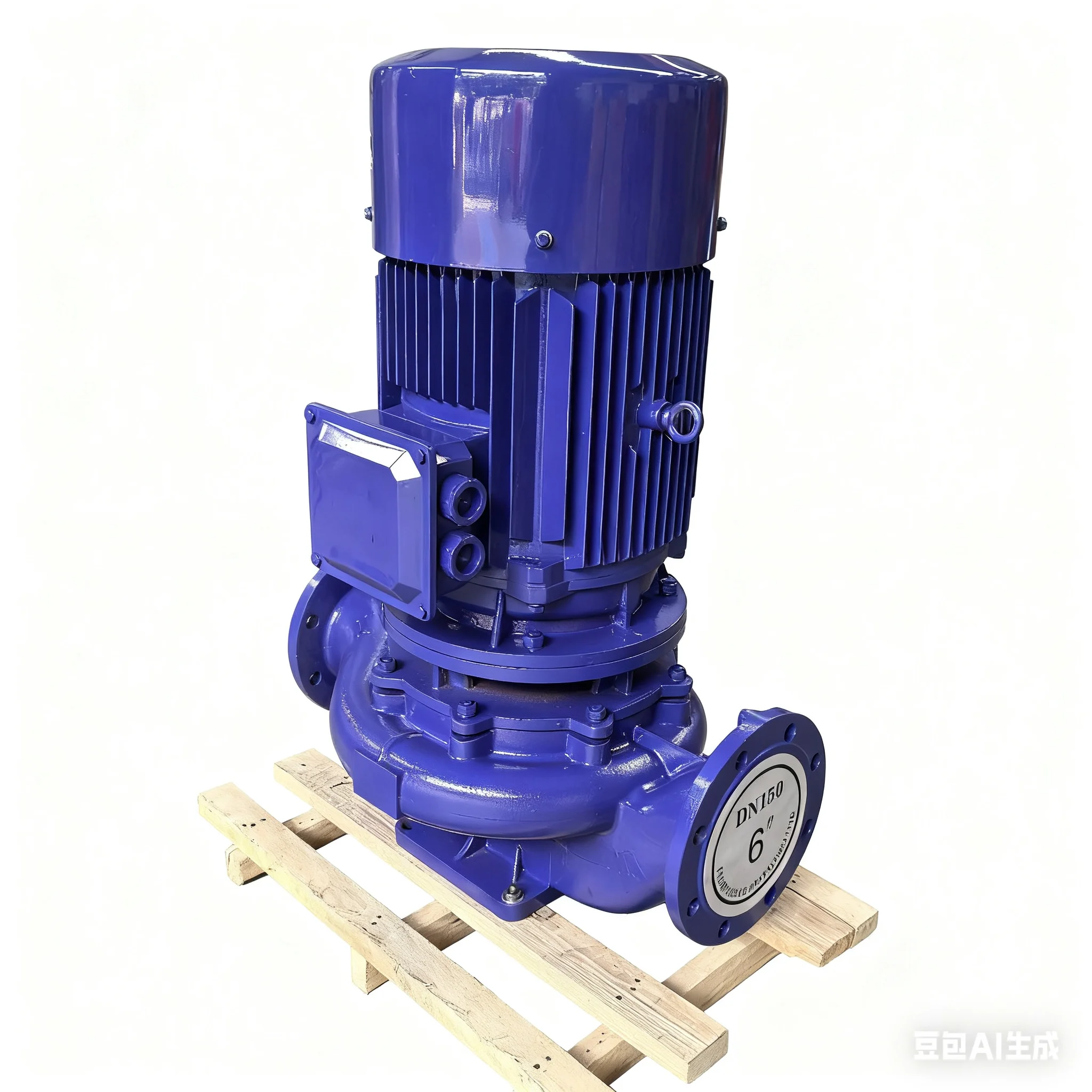 High-Pressure Centrifugal Pump with Stainless Steel Impeller and Three-Phase Electric Motor for High-Rise Building Water Supply