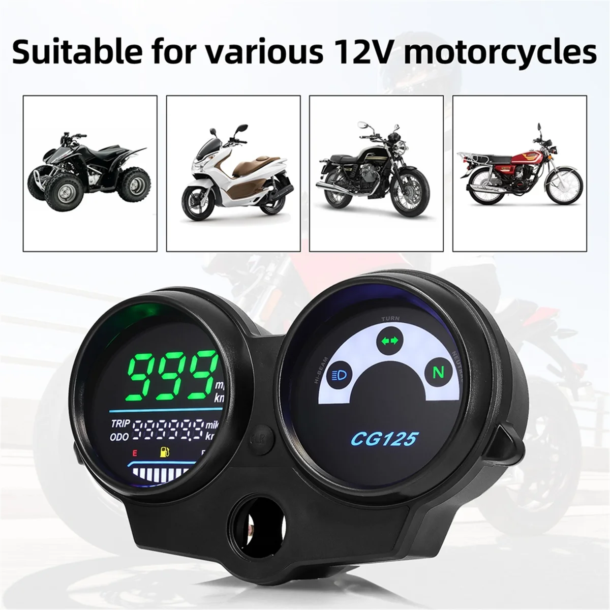 

LED Digital Motorcycle Speedometer CG125 2000 to 2008 Fan 125 Titan_A95E