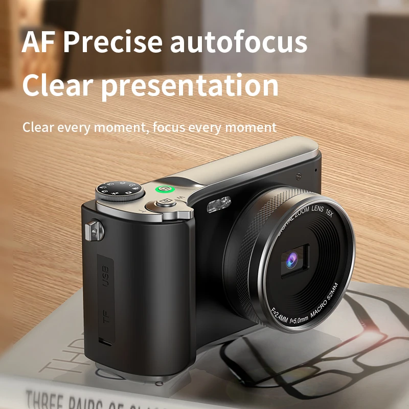 كاميرا رقمية 4K، تكبير رقمي 64 ميجابكسل 16X، 180 °   مسجل فيديو عتيق للتصوير الفوتوغرافي بشاشة قابلة للطي لكاميرا ويب YouTube Ins Selfile