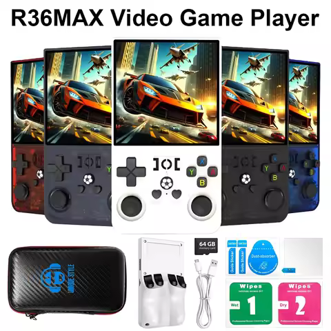 R36MAX Retro Handheld Video Game 4.0Inch IPS Screen Console 128GB Portable Pocket Video Player Supports 30+ Emulators NS PS Xbox