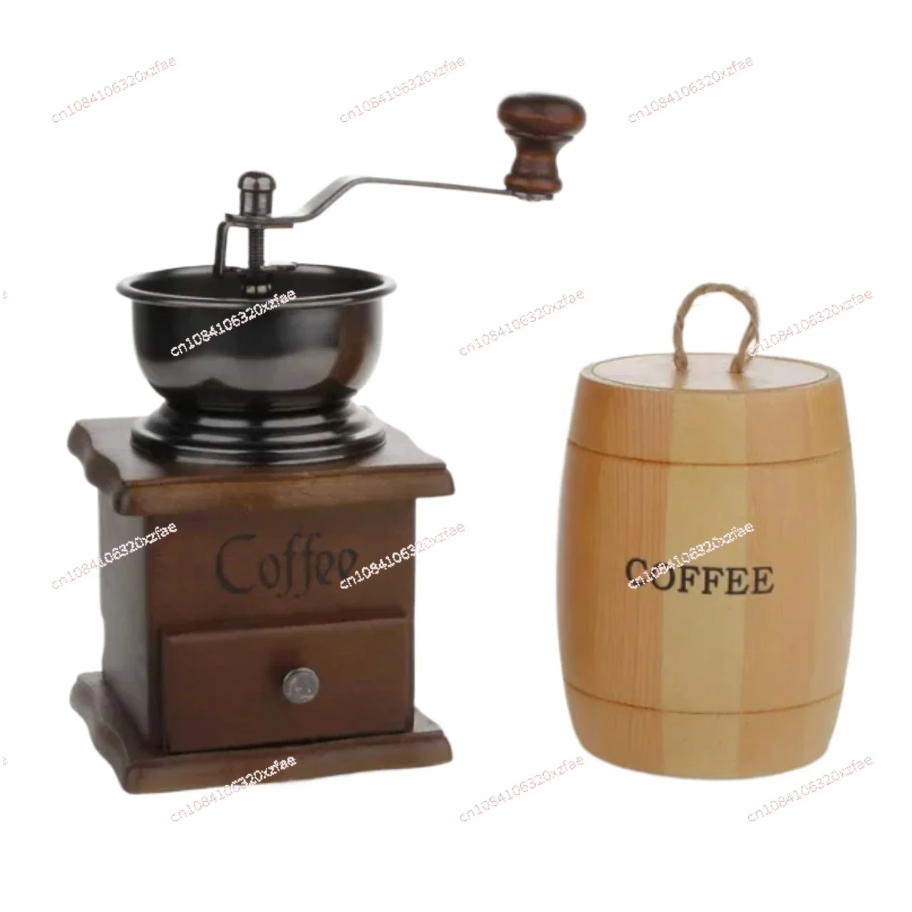 

Mill Coffee Maker Tools Box Set New Design Coffee Bean Bucket Creative Wooden Coffee