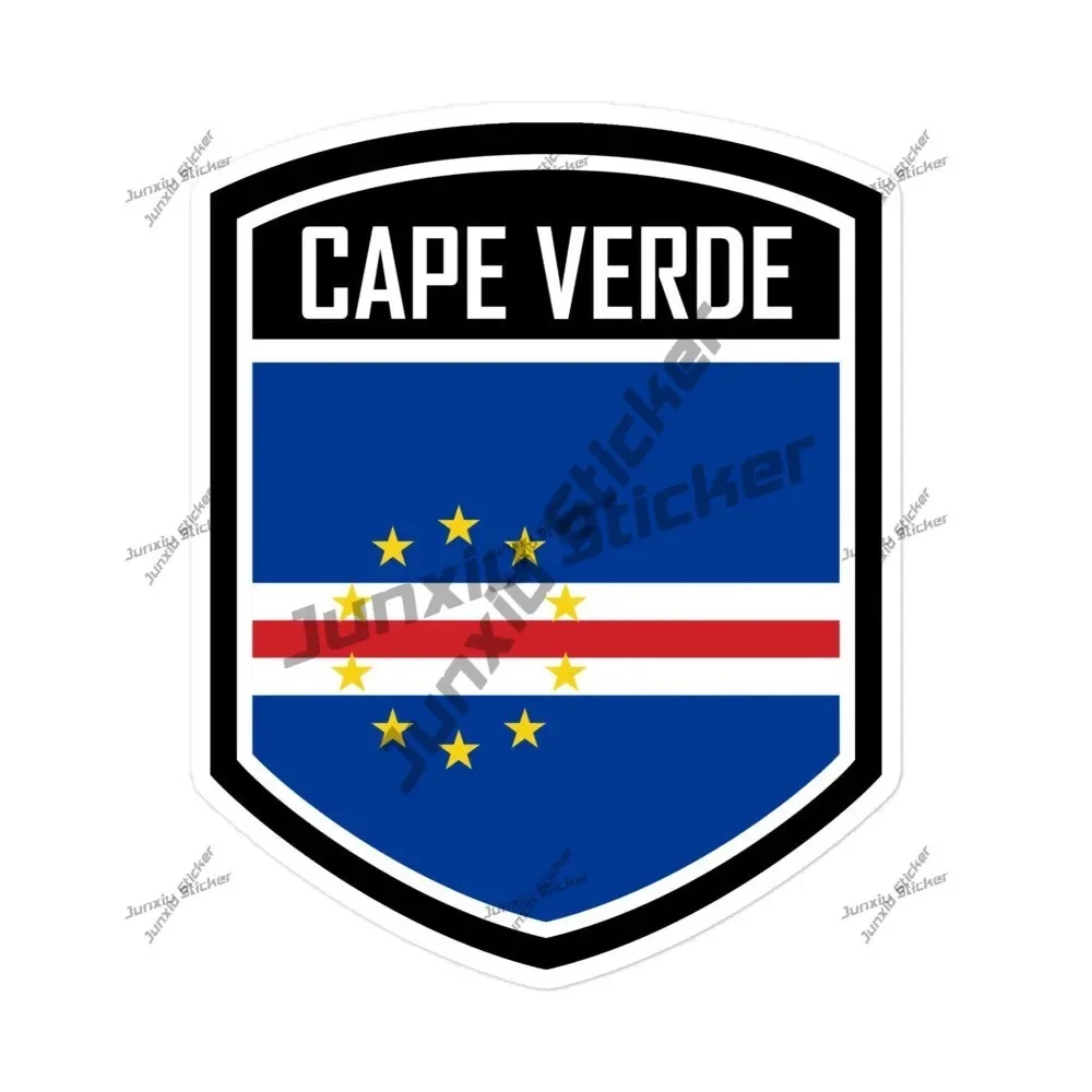 

Cape Verde Flag Emblem Stickers Car Pickup Camper Bumper Truck Suv Body Funny Exterior Decor Trolley Case Motorcycle Accessories