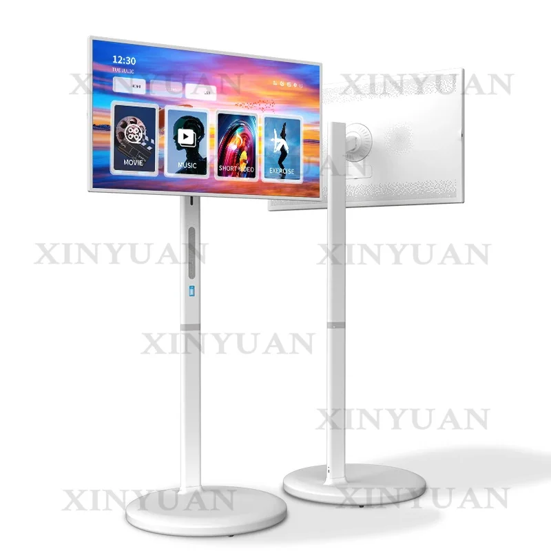 32 Inch Android 13 TV 8+128G 1080P Built-In Battery Family Indoor Smart Tv Wheels for Study Business Entertainment Portable Tv