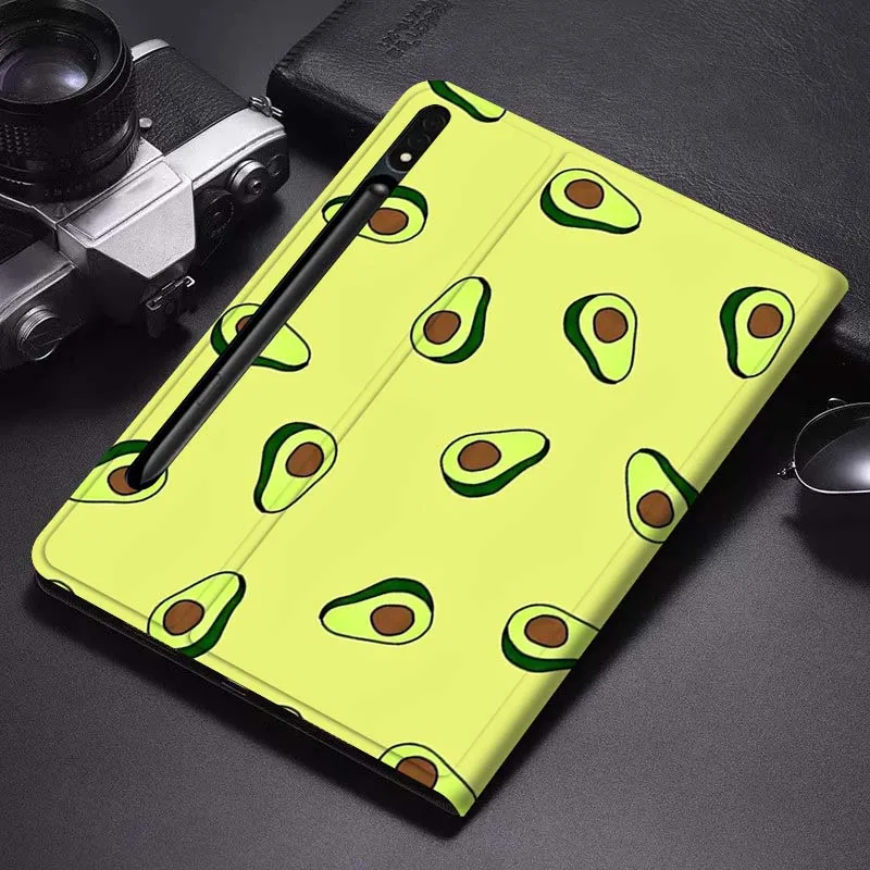 

Leaf Avocado Cartoon Art For Samsung Galaxy Tab S6 S7 S8 S9 S10 FE Plus Lite Soft Flexible Support Tablet Case Gift