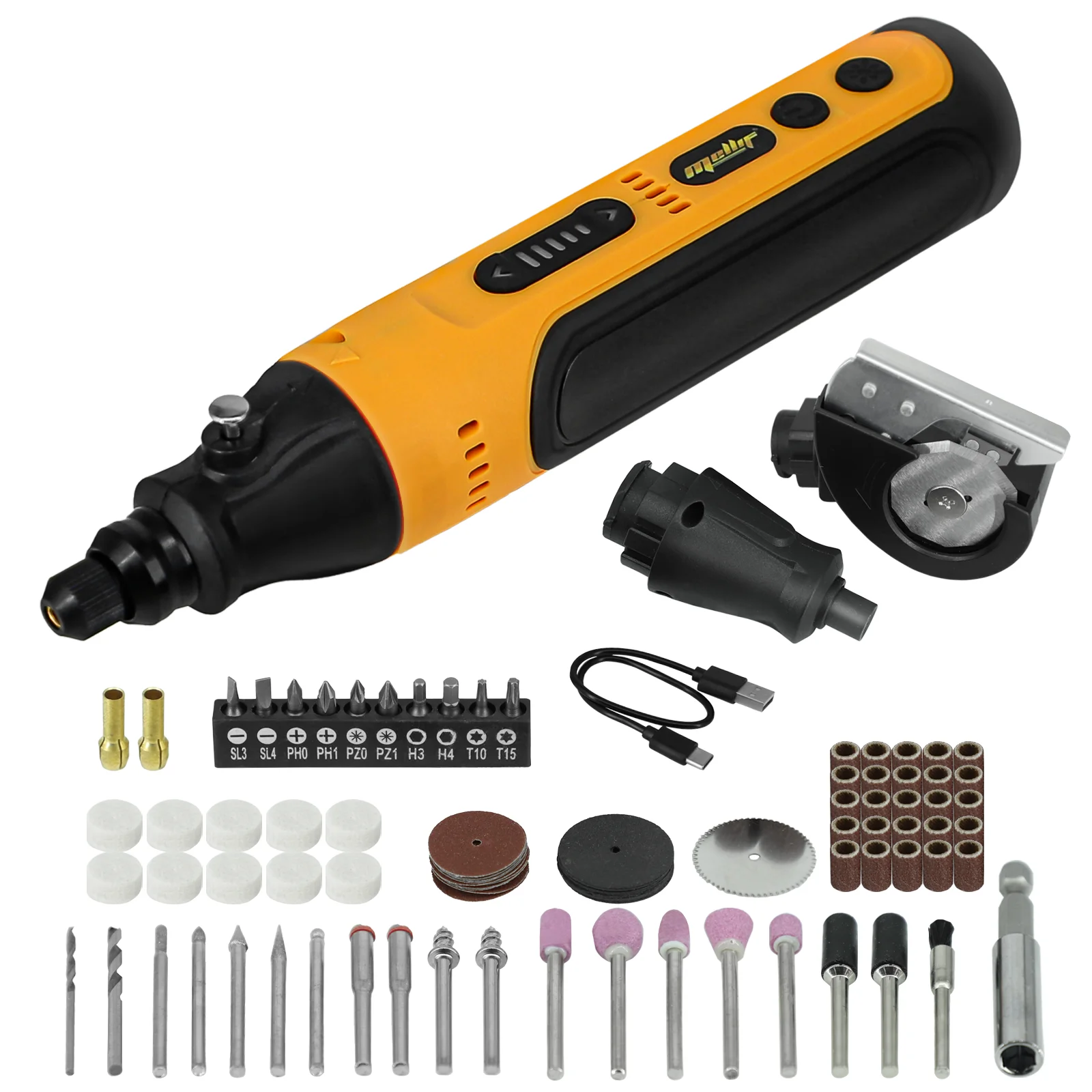 

Mini Cordless Rotary Tool Kit, Multi-Purpose Carving Tools 18,000RPM, 5-Speed & USB Charging with 84PC Accessories for Grinding