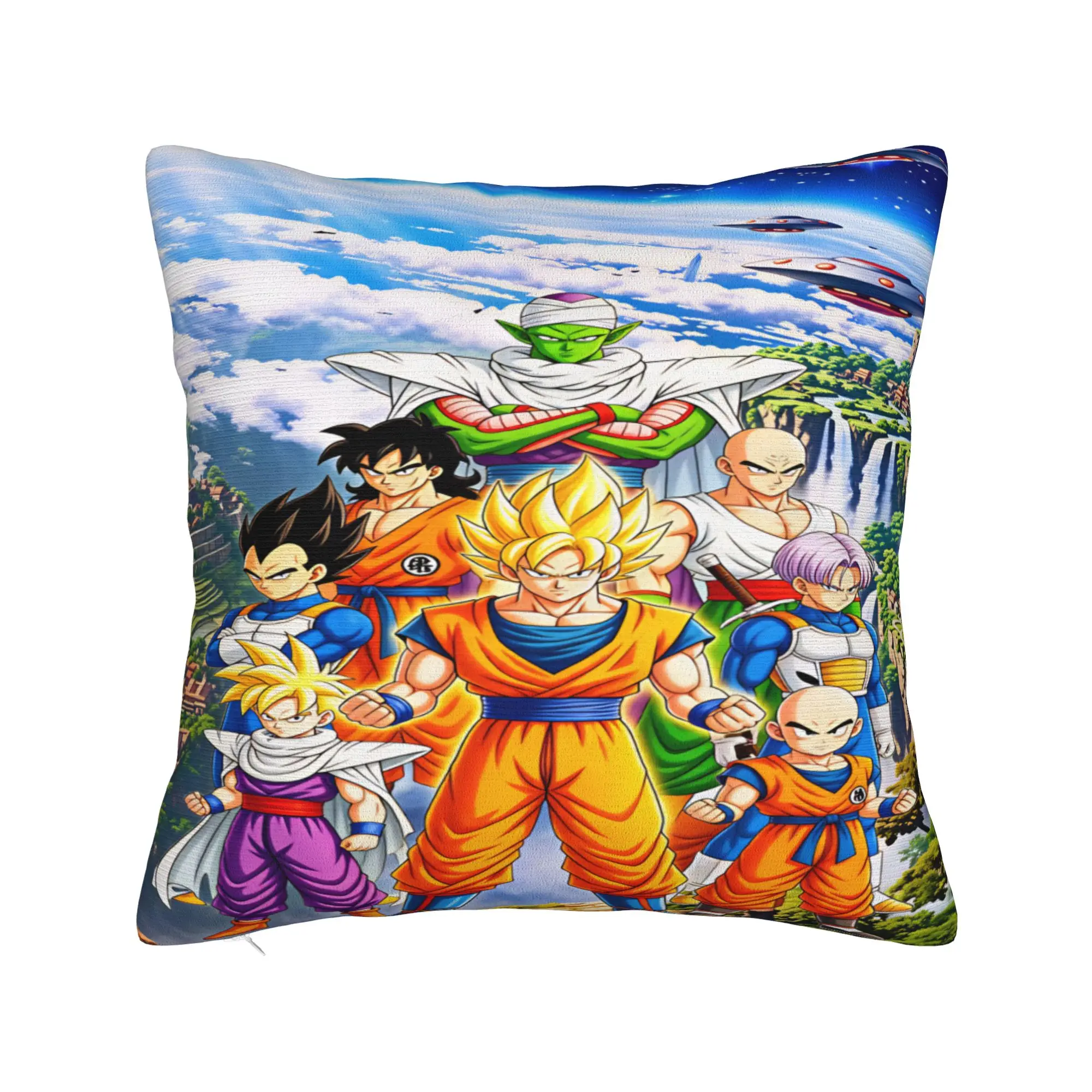 Pillow Case Anime D-Dragons B-Balls  Square  Pillow Cover For Sofa Home Decoration Retro Trendy Pillowcases