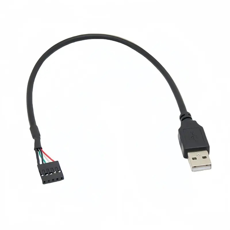 DuPont 5P 2.54mm Pitch to USB 2.0 Male, Motherboard 2.0 5-Pin Male to USB Male, 5-Pin Female to USB A Male Data Adapter Cable