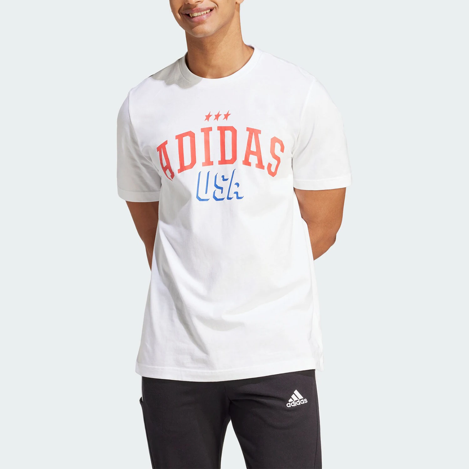 

Adidas Official M AMER G T Men's Round Neck Casual Short Sleeve T-Shirt IR5821