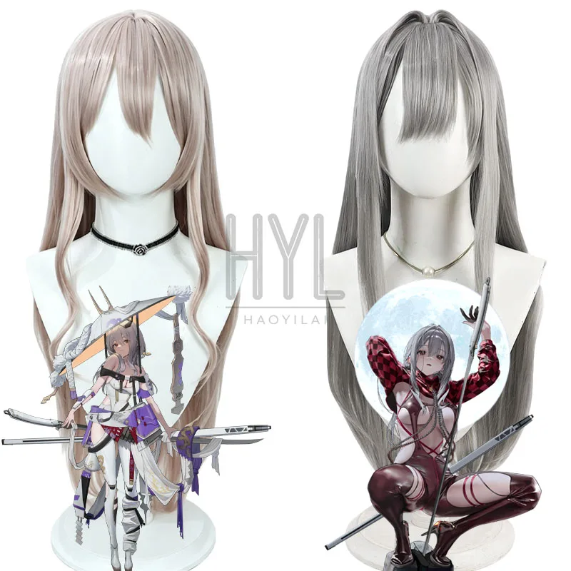 NIKKE：The Goddess of Victory Scarlet Cosplay Wig Brown Gray Long Synthetic Hair For Women Men Halloween Carnival Party Costume