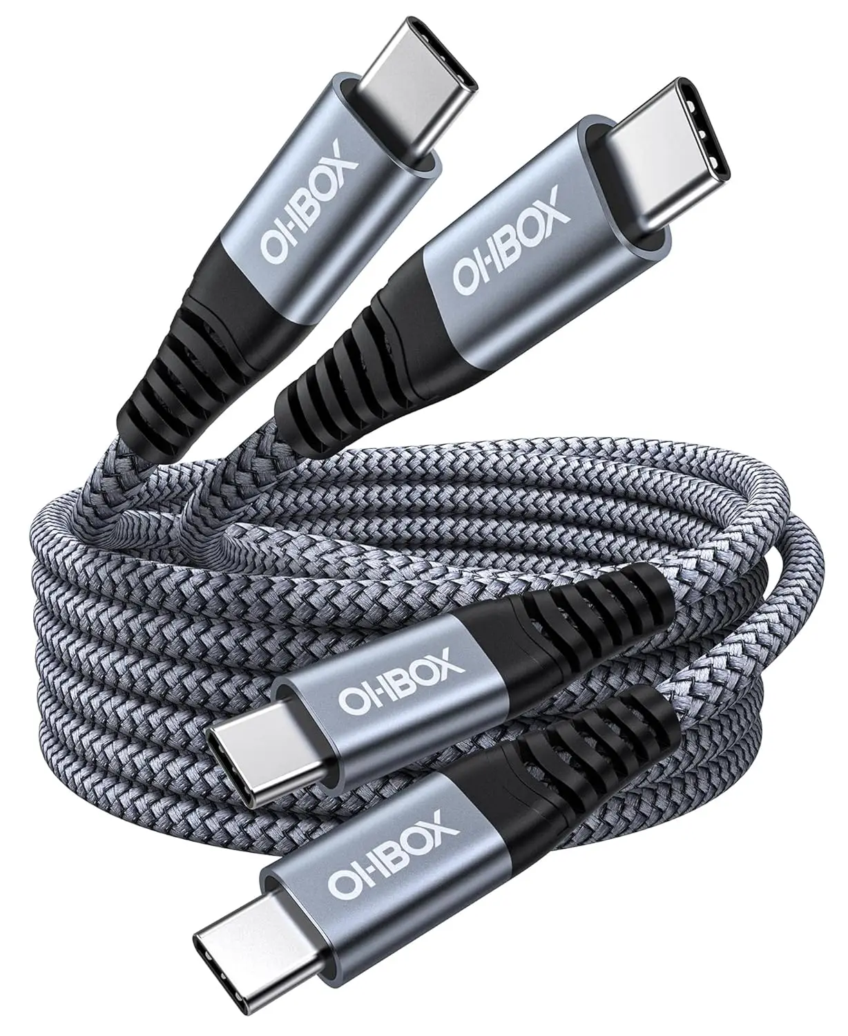 

USB C to USB C Cable 60W 2Pack 6FT, Fast Charging Type C Cable Braided for iPhone 17/16/15/Pro Max/Plus, Samsung Galaxy S23, Car Charger Cord