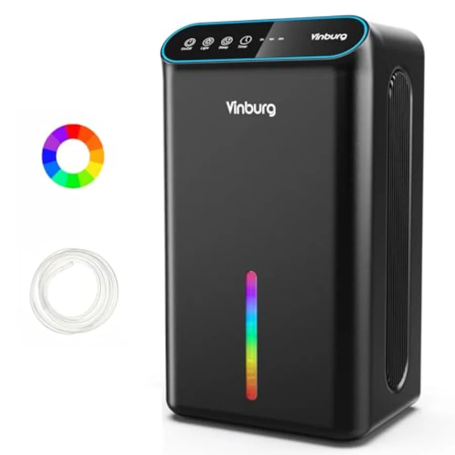 

Осушитель воздуха для подвала, 85 унций, 800 кв. футов, тихий, для дома, с автоотключением, режимом сна, 3-ступенчатым таймером (8, 16, 24 часа), компактный, модель D