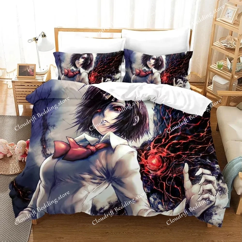 Customizable 3D Print Anime Tokyo Ghoul Bedding Sets Duvet Cover Set With Pillowcase Twin Full Queen King Bedclothes Bed Linen