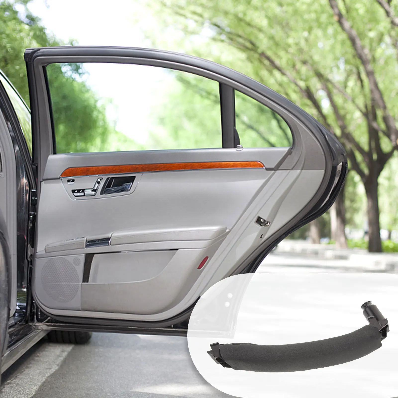 

s Car Interior Door H for 15 19 Discovery Black Texture Driver Side Armrest Buckle Upgrade Kit Durable Easy