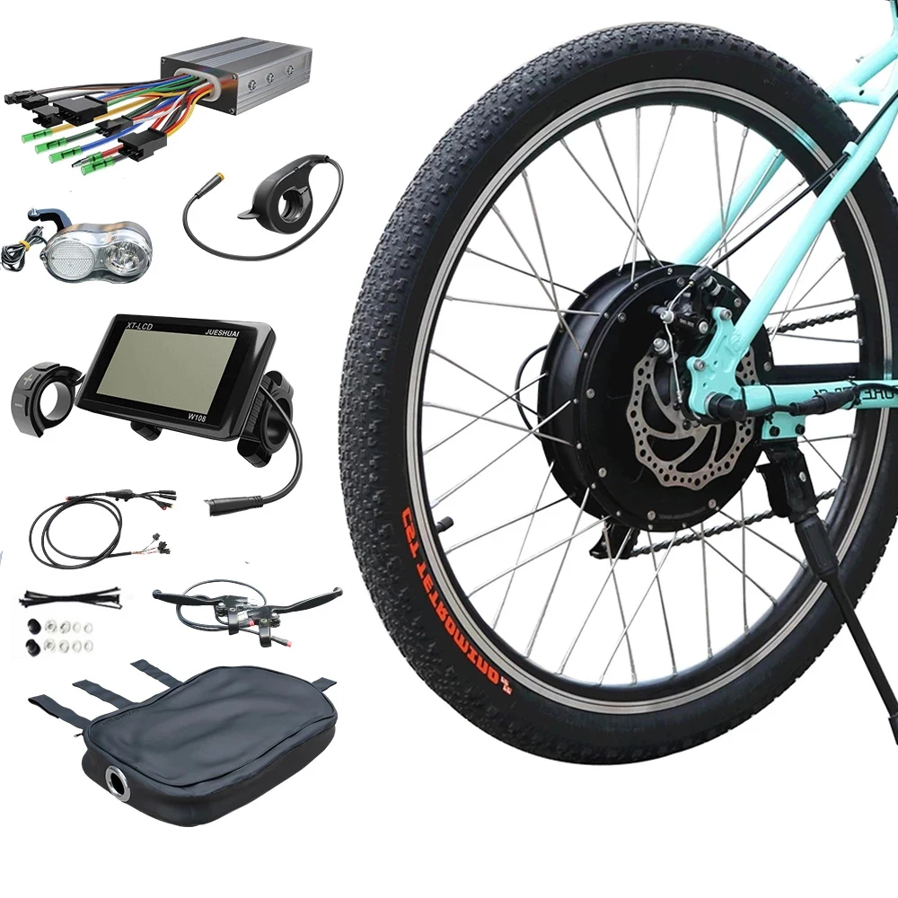 

Cycling Ebike Conversion Kit Bicycle Parts Brushless 2000W Rear Hub Motor Ebike Electric Bicycle Kit