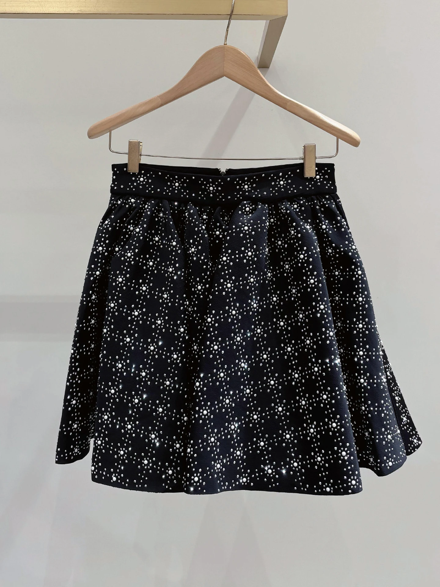 

High Waist ort Sparkling Diamond Hebe Sle Women's Skirt Autumn Winter Commute Simple Design A-Line Skirt Ladies Skirts