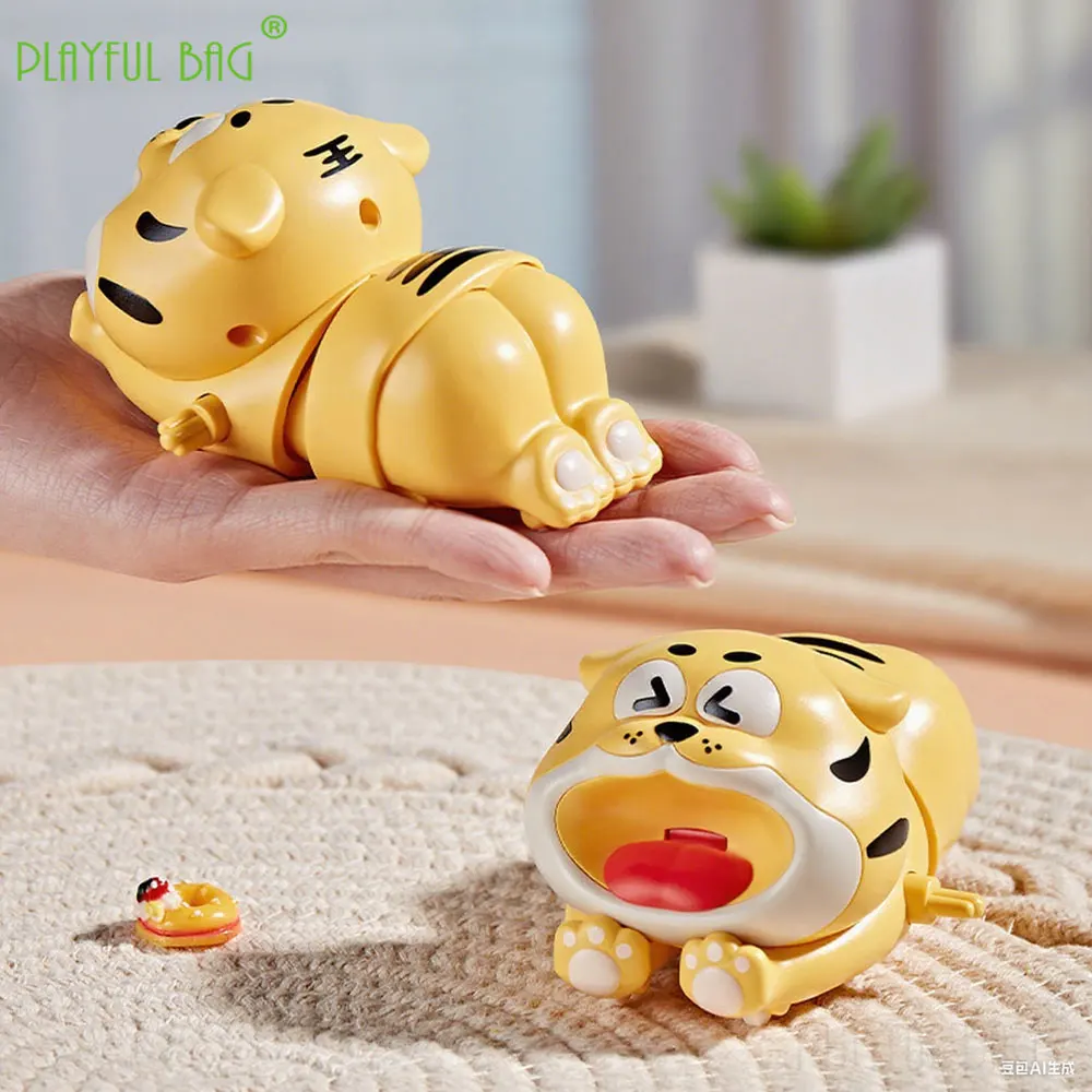 Cute Animal Model Climbing Tigers Mechanical Toy Educational Wind-Up Walking Tiger Toy Funny Creative Kids Christmas Gift ZG419
