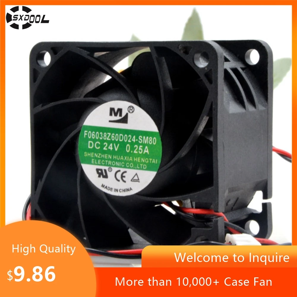 

60mm Yi Meng F06038Z60D024-SM80 24V 0.25a 6038 6CM Max Airflow Rate Converter Fan