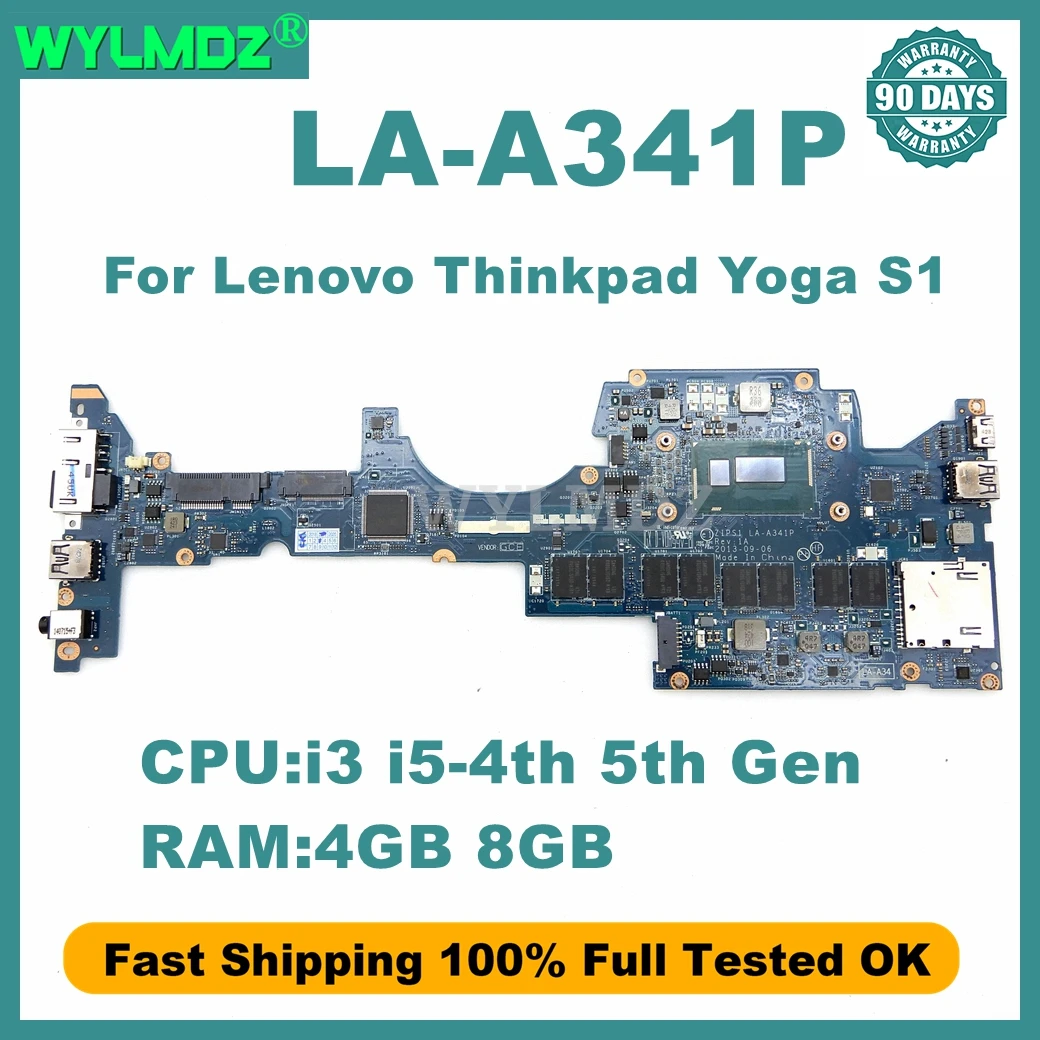 placa-base-para-portatil-la-a341p-para-lenovo-thinkpad-yoga-s1-placa-base-para-ordenador-portatil-con-i3-i5-4th-5th-cpu-4gb-8gb-ram-100-probado-ok