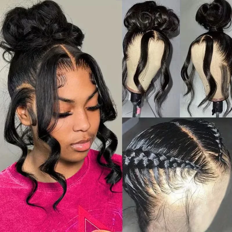 Smilegirl Invisible Strap 360 Full Glueless Wig Human Hair Hidden Drawstring 360 Lace Frontal Wig Body Wave 30 Inch Hd Lace Front Wigs