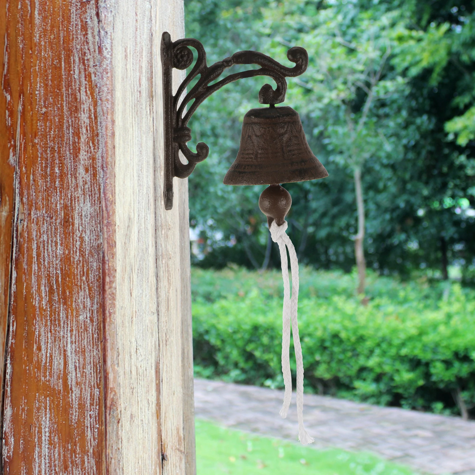 

Vintage Doorbell Retro Cast Iron Wall Mounted Shaking Bell For Home Garden Coffee Shop Rustic Decor Hanging Pendant Accessory
