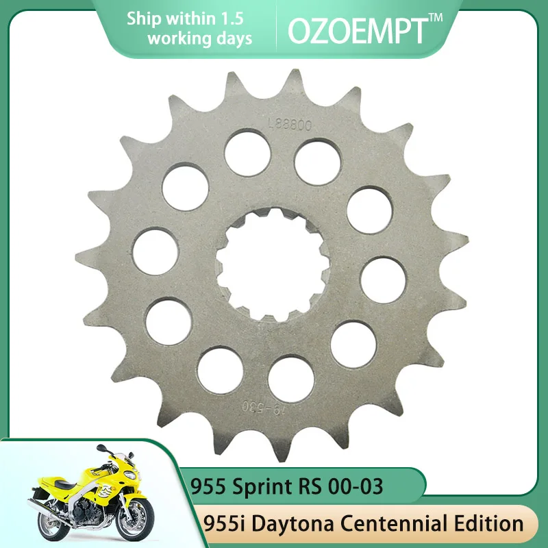 

OZOEMPT 530-19T Motorcycle Front Sprocket Apply to 955i Daytona (March 2001 ),Daytona Centennial Edition 955 Sprint RS 00-03