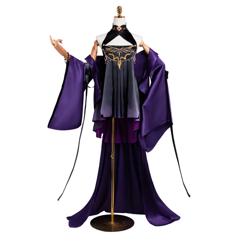 لعبة الطريق إلى أي مكان هيلا الكبار النساء تأثيري حلي رداء تنورة أغطية الرأس مجموعة كاملة الملحقات دعوى هالوين كرنفال وتتسابق #2