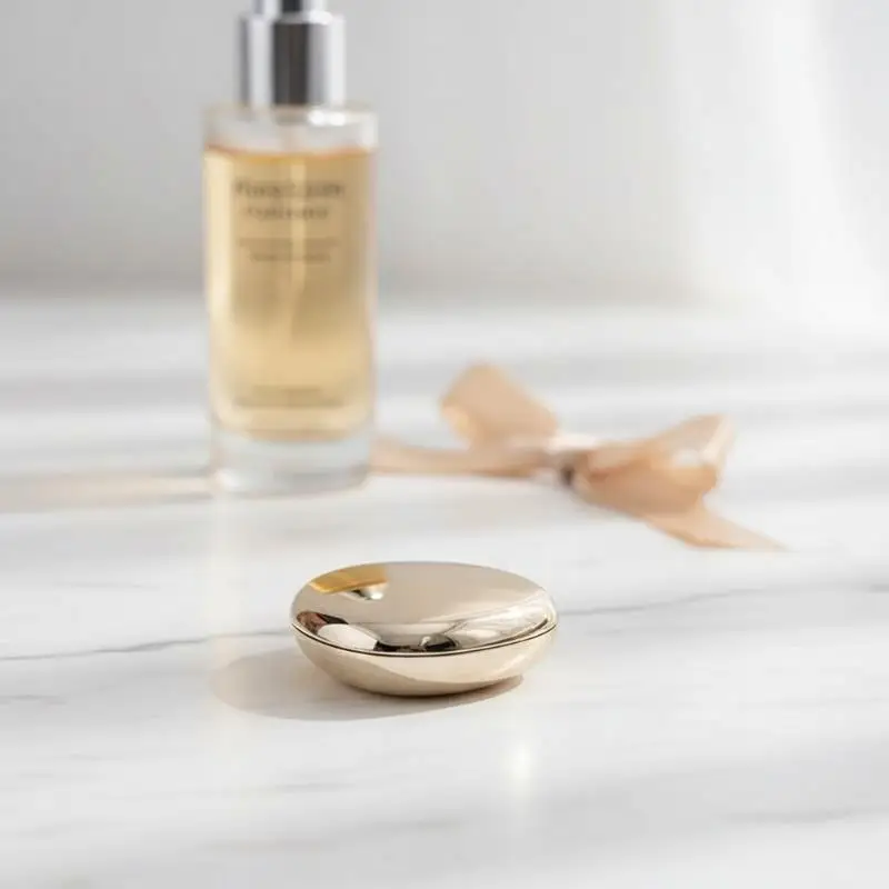 1Pcs Zinc Alloy Empty Solid Perfume Container Replaceable Refillable Rotatable Travel Balm Box Rotary Open Close