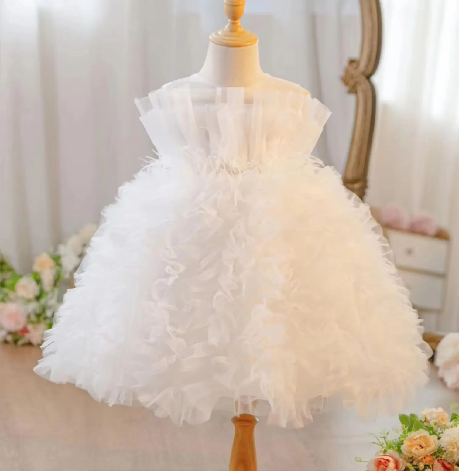 New Children Girl Party Dress Tutu Girls' Festival Dresses Kid Clothes Princess Ball Gown