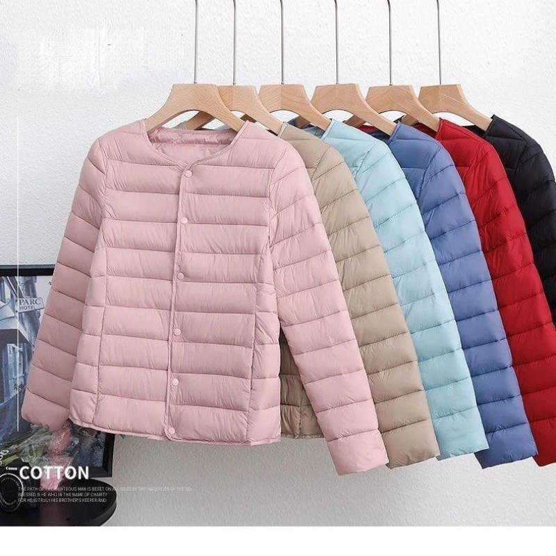 New 2024 Women Jacket Autumn Winter Korean Loose Lightweight Casual Warm Down Cotton parkas Female Outwear Overcoat Lady Tops