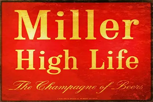 Miller Beer 12x16 Inch Wall Decor Retro Tin Sign