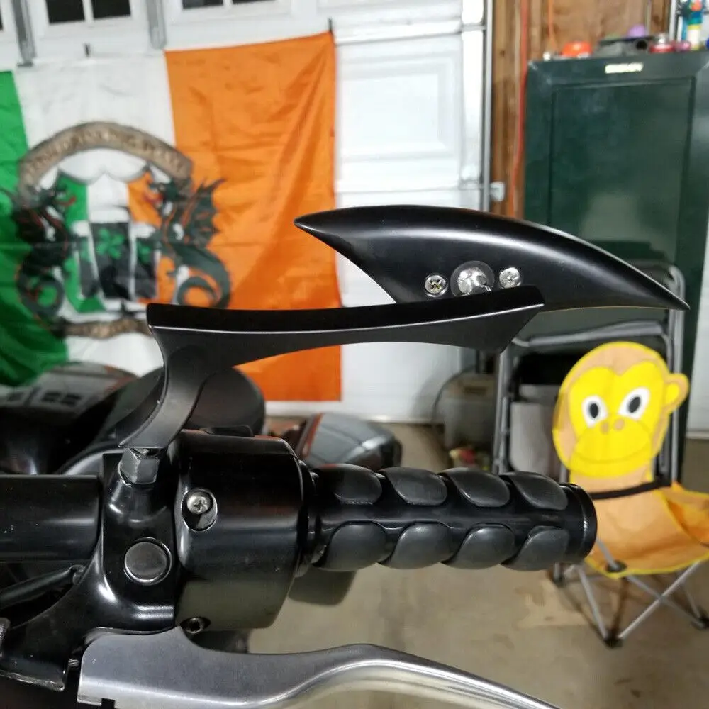 Black Blade Motorcycle Rear View Mirrors CNC Aluminum For Honda Fury VT1300CX