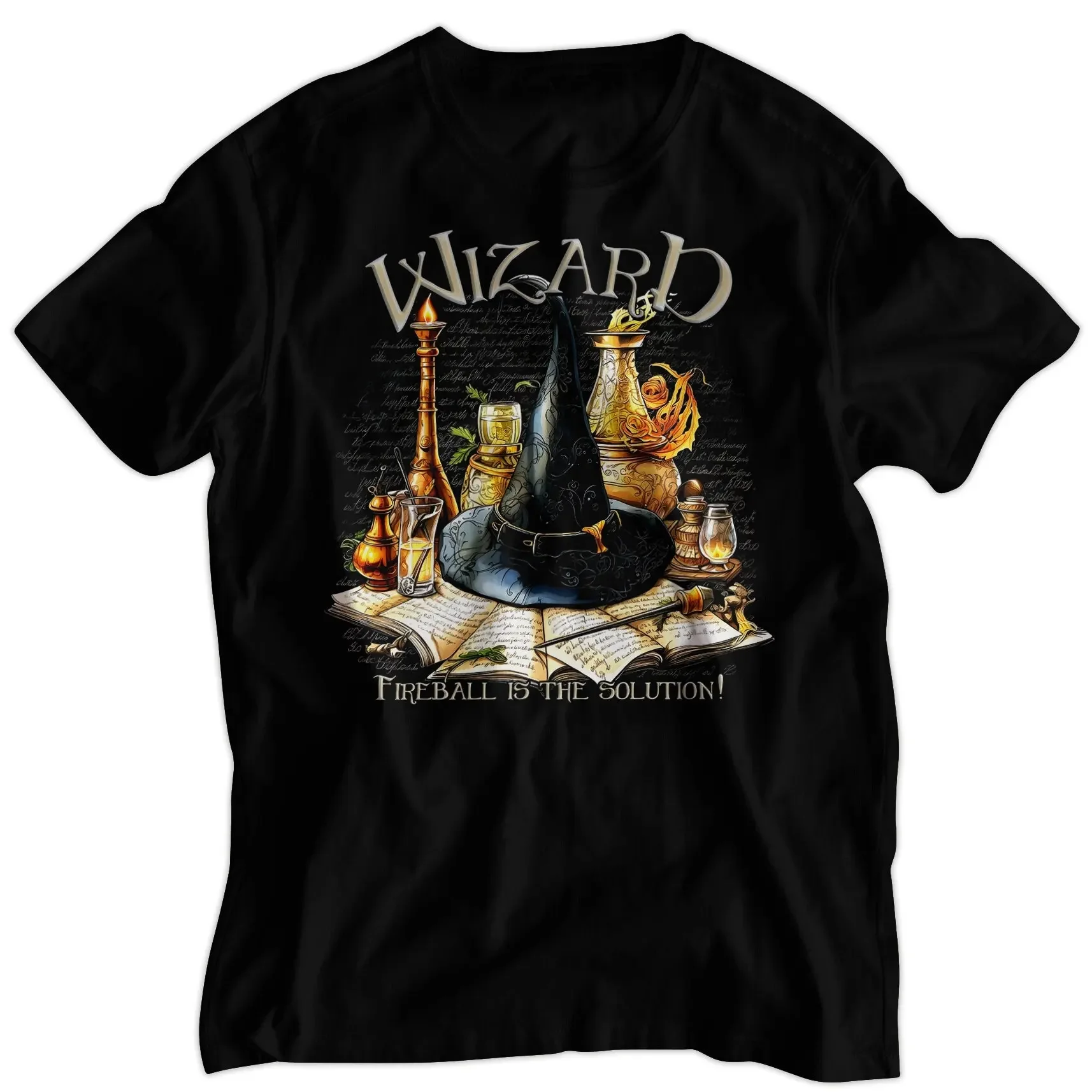 Wizard DnD Roleplay T Shirt Fair Trade High Quality