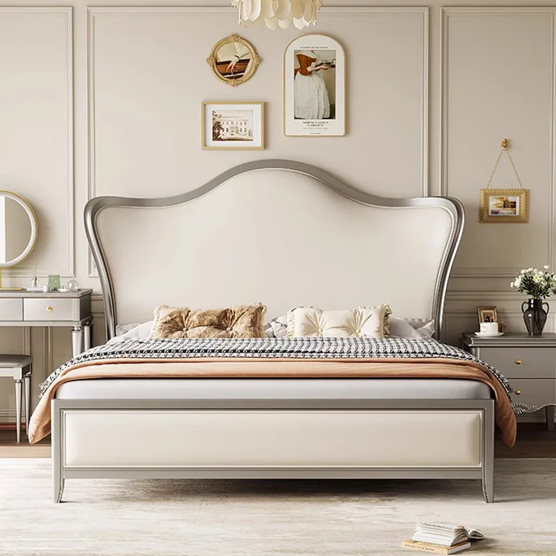 

Modern Luxury Full Size Double Bed Storage Adults Queen Wooden Home Double Bed Couples Princess Lit 2 Personnes Furniture