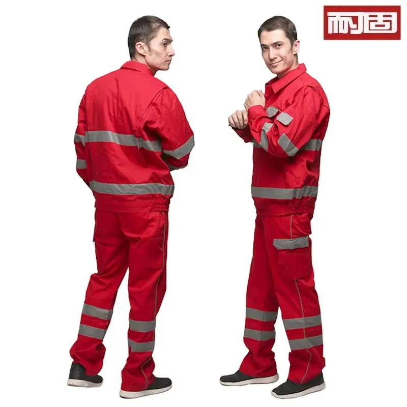 Durable Work Clothes Men's Jacket Set Cotton