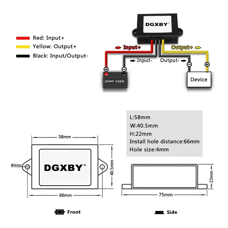 36V 48V 60V 72V TO 12V 1A 2A 3A 5A 8A DC Power Converter 30~90V TO 12V Automotive Power Supply Step-down Module Regulator