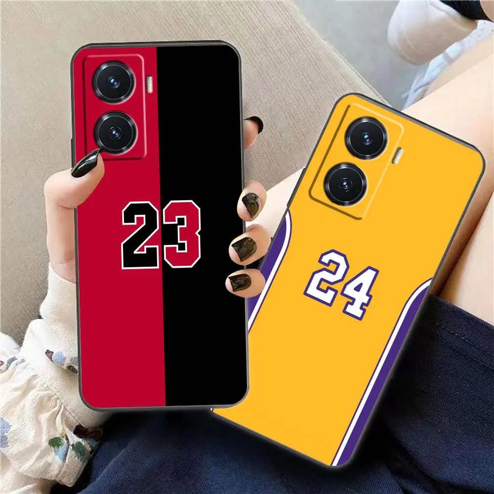 Case For VIVO Y97 Y93 Y91 Y85 Y83 Y81 Y79 Y77 Y76 Y76S Y75 Y72 Y69 Y67 Y66 Y55 Y53 Y52 Y52S Pro 5G Case Basketball Uniform 23 24