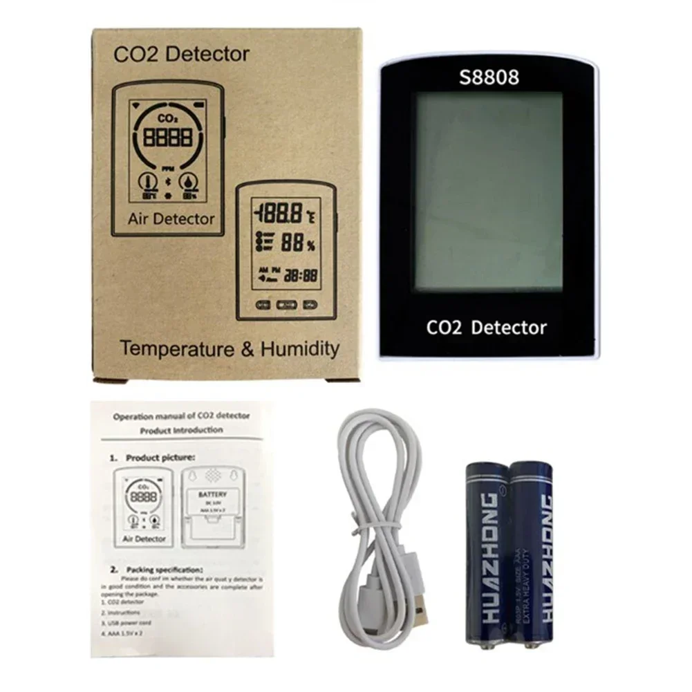 High Precision Air Monitor  CO2 Carbon Dioxide Detector  Temperature Humidity Sensor  Educational Institutions