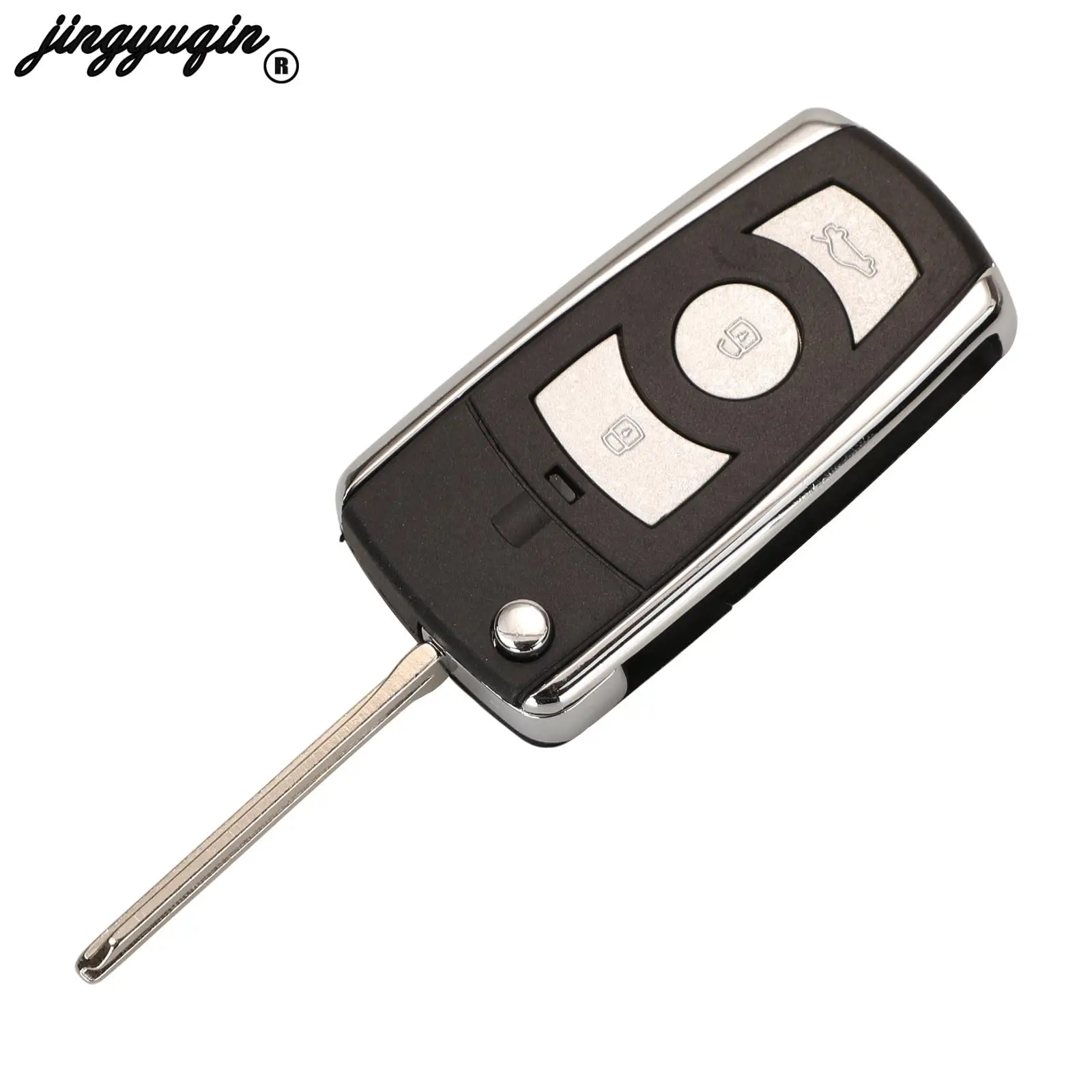 

jingyuqin 3Buttons Upgrade For Kia Carens Hyundai Elantra Avante Fob Flip Remote Car Key Shell With Left Blade Replacement