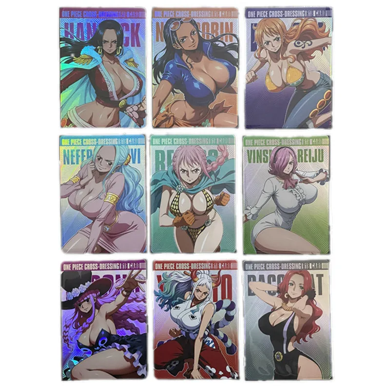 

9pcs/set Sexy Card One Piece Nami Yamato Perona Anime Goddess Nude Card Adult Comic Collectible Card Game Otaku Doujin Toy Gift