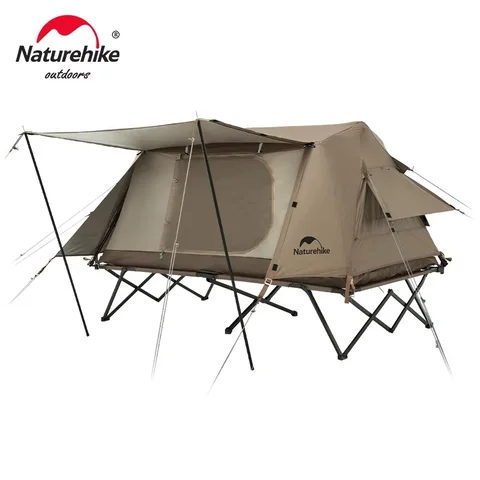 Naturehike 접이식 자동 A타입 캠핑 텐트, 퀵 오픈, 오프 그라운드 텐트, 원터치 자동 스탠드 텐트 침대, UPF50 +