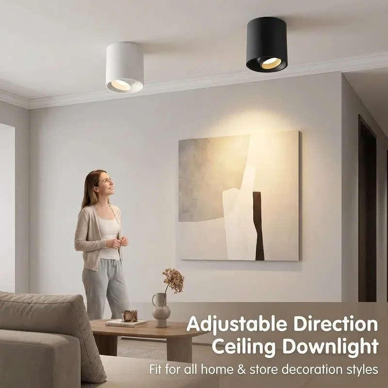 

AC85~260V Cylinder LED Downlights 24W 30W COB Ceiling Spot Lights Backg Round Lamps Lndoor Lighting lamp round led living white