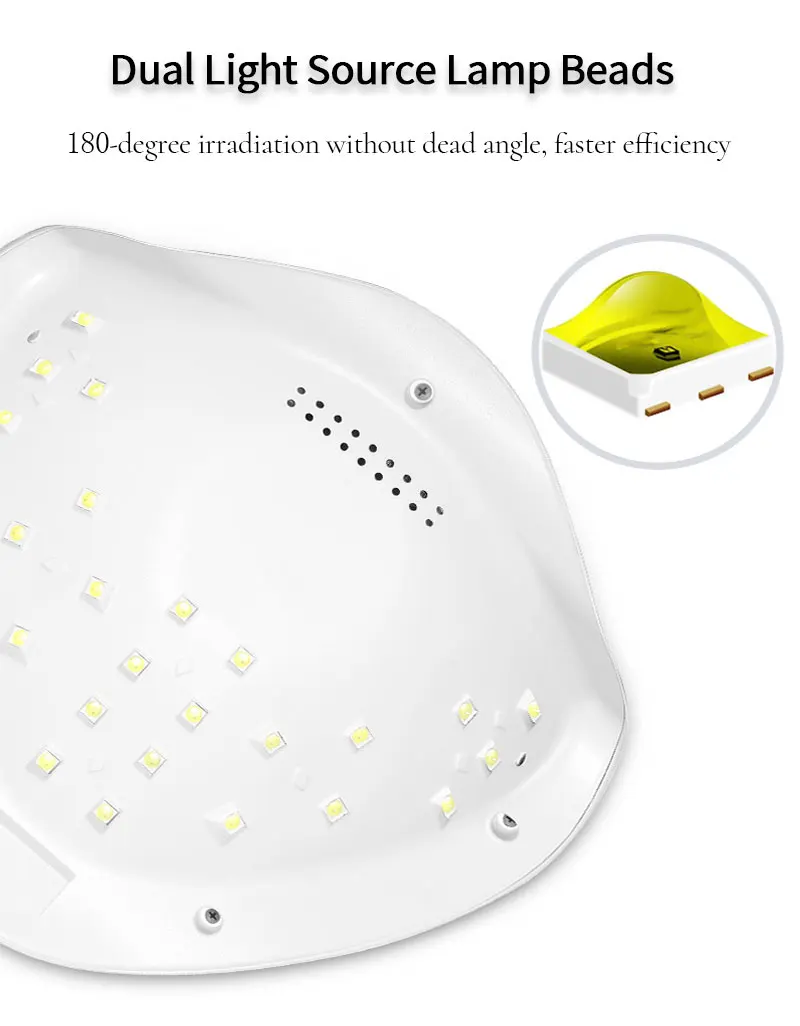 48W SUN5 UV Lamp 24PCS LED Nail Dryer For All Gel Polish Dual Power Quick Drying With Auto Sensor Manicure Salon Lamp