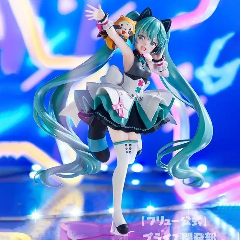 

Hatsune Miku Furyu Glamour Infinite Raccoon Cube Cyber New Era Kingpin Anime Figure Model Toys for Girls Birthday Toys Hobbies