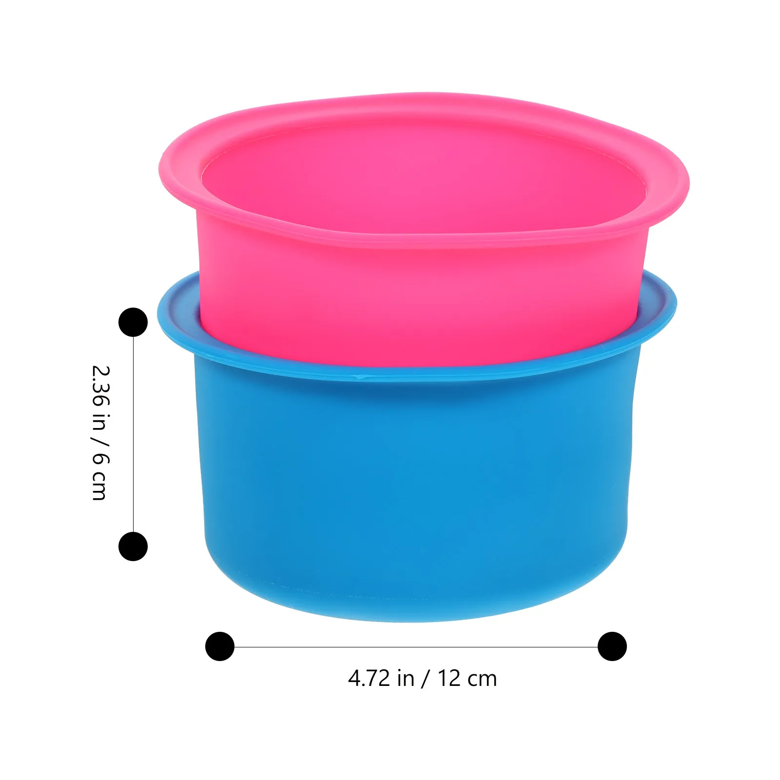 2Pcs Wax Melting Container Silicone Bowls Non-Stick Heat Resistant Wax Warmer Inner Pot for Hair Removal Waxing Bowl Container