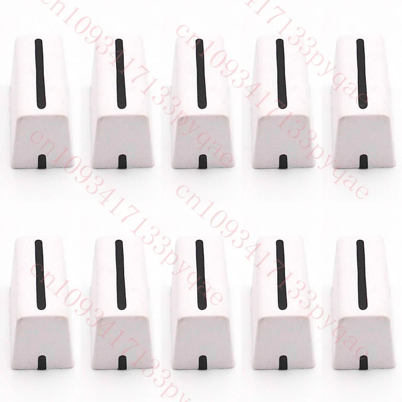 10pcs Channel Fader Crossfader Knob Cap For Rane 61 62 64 68 TTM 56 57 (White)
