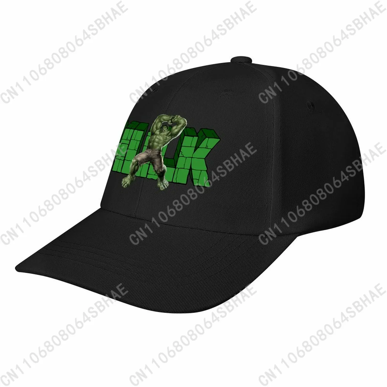 

Marvel The Incredible Hulk Baseball Cap Men Women Curved Brim Washed Rubber Print Adjustable Daily Wear Cap Custom Gift Cosplay