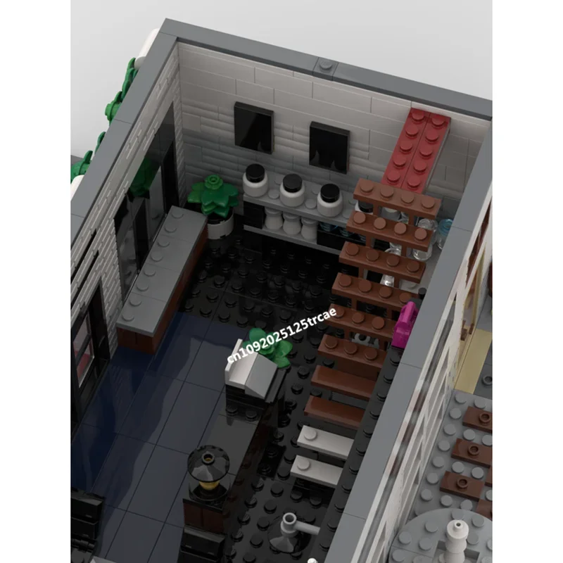 New 1553Pcs City Hot Selling Street View Moc Modular Fashion Salon Model Diy Creative Ideas Toys Birthday Gifts Custom Puzzles