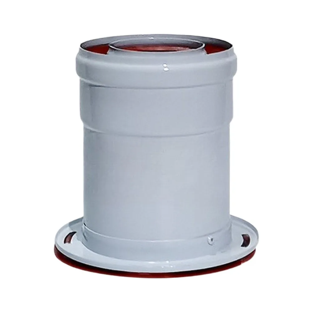 Square to Round Connector Plate for HVAC For fireplace and Kitchen Hood Ventilation Galvanized Iron 12 cm x 12 cm x 14 cm