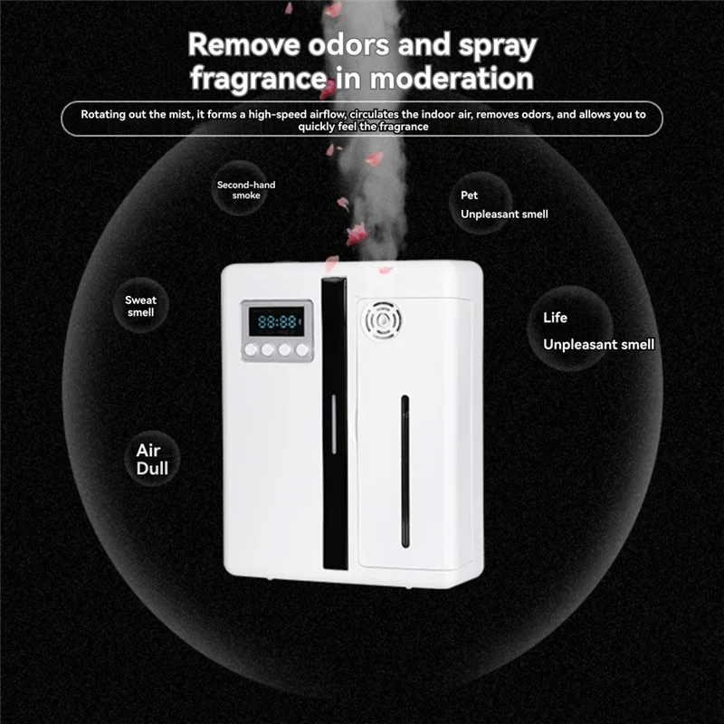 เครื่องกระจายน้ำมันหอมระเหยอัจฉริยะ 200 มล. พร้อมฟังก์ชั่นตั้งเวลาเหมาะสำหรับครัวเรือน, โรงแรมโรงแรมสำนักงาน UK ปลั๊ก UK PLUG-AA80