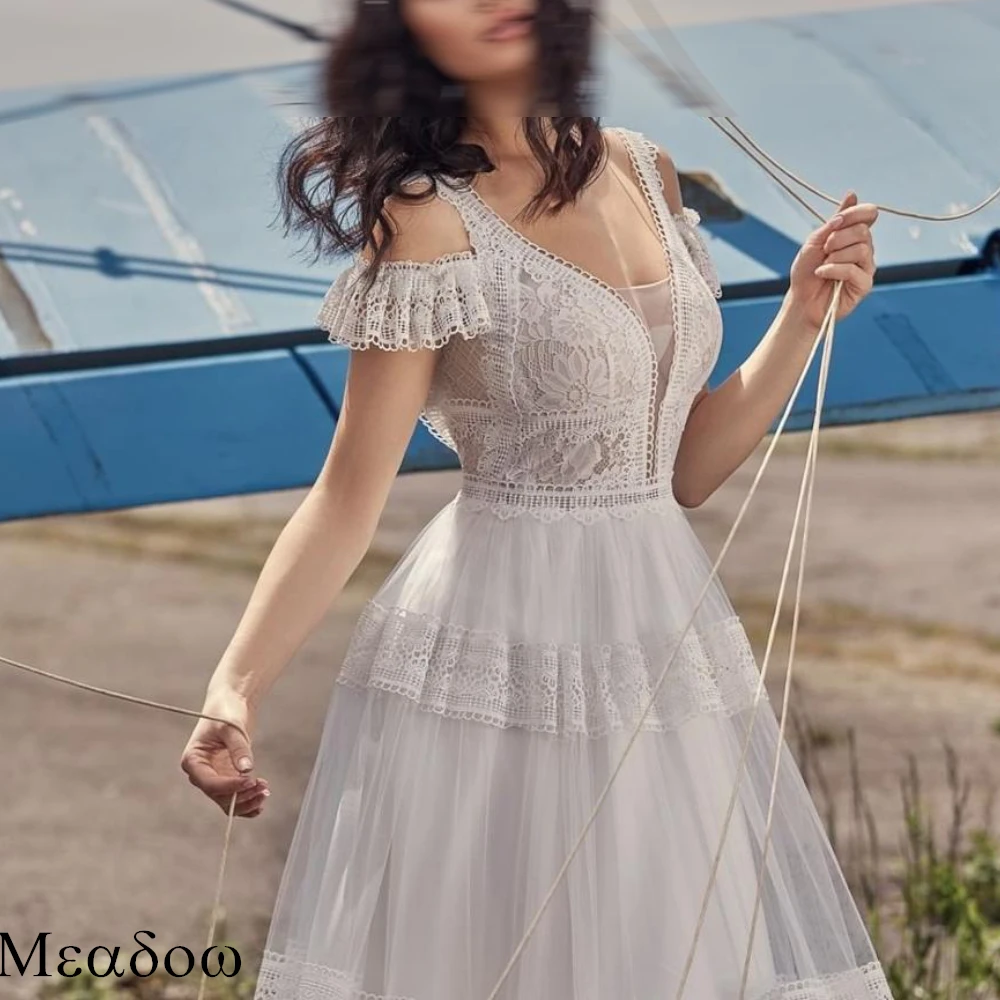 Robe de mariée formelle en mousseline de soie blanche personnalisée, Sexy, col en v, dos nu, haute qualité, sans manches, robes de mariée délicates